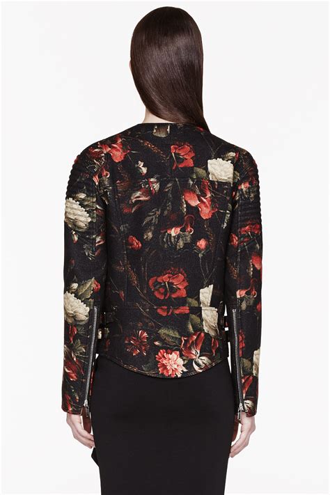 Givenchy Floral Print Biker Jacket 